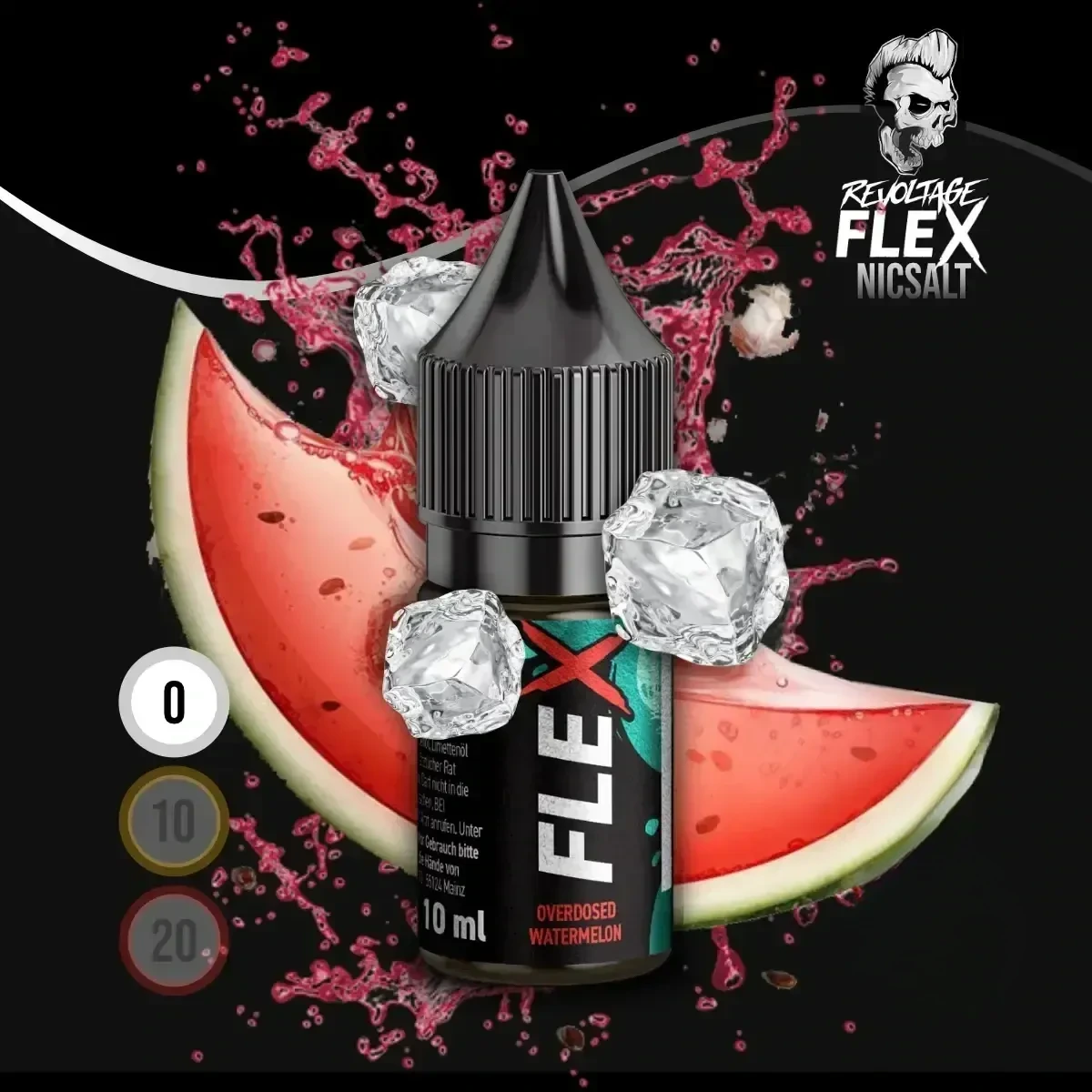 REVOLTAGE FLEX Overdosed Nikotinsalz Liquid Watermelon - 10 ml