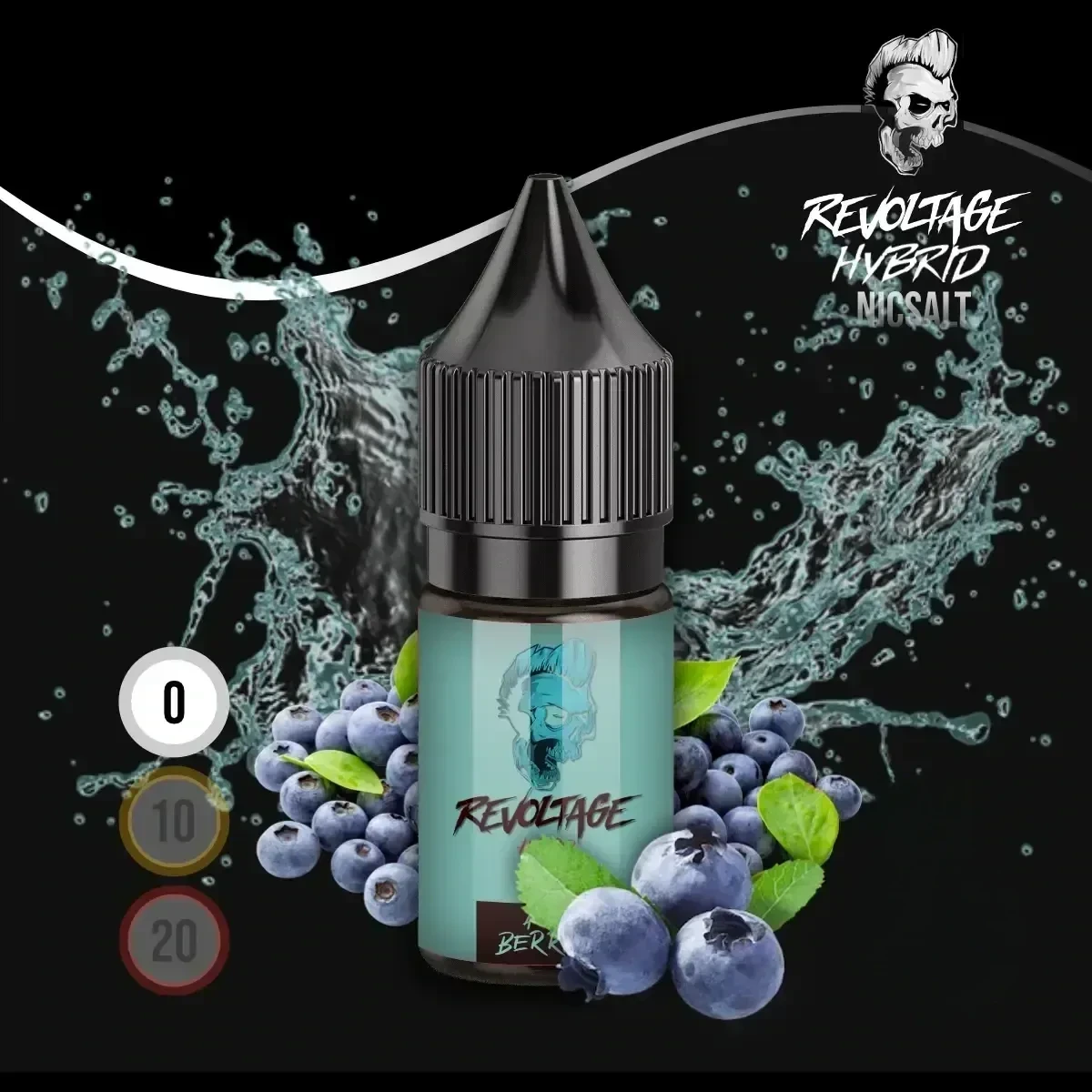 REVOLTAGE Hybrid Nikotinsalz Liquid Aqua Berries - 10 ml
