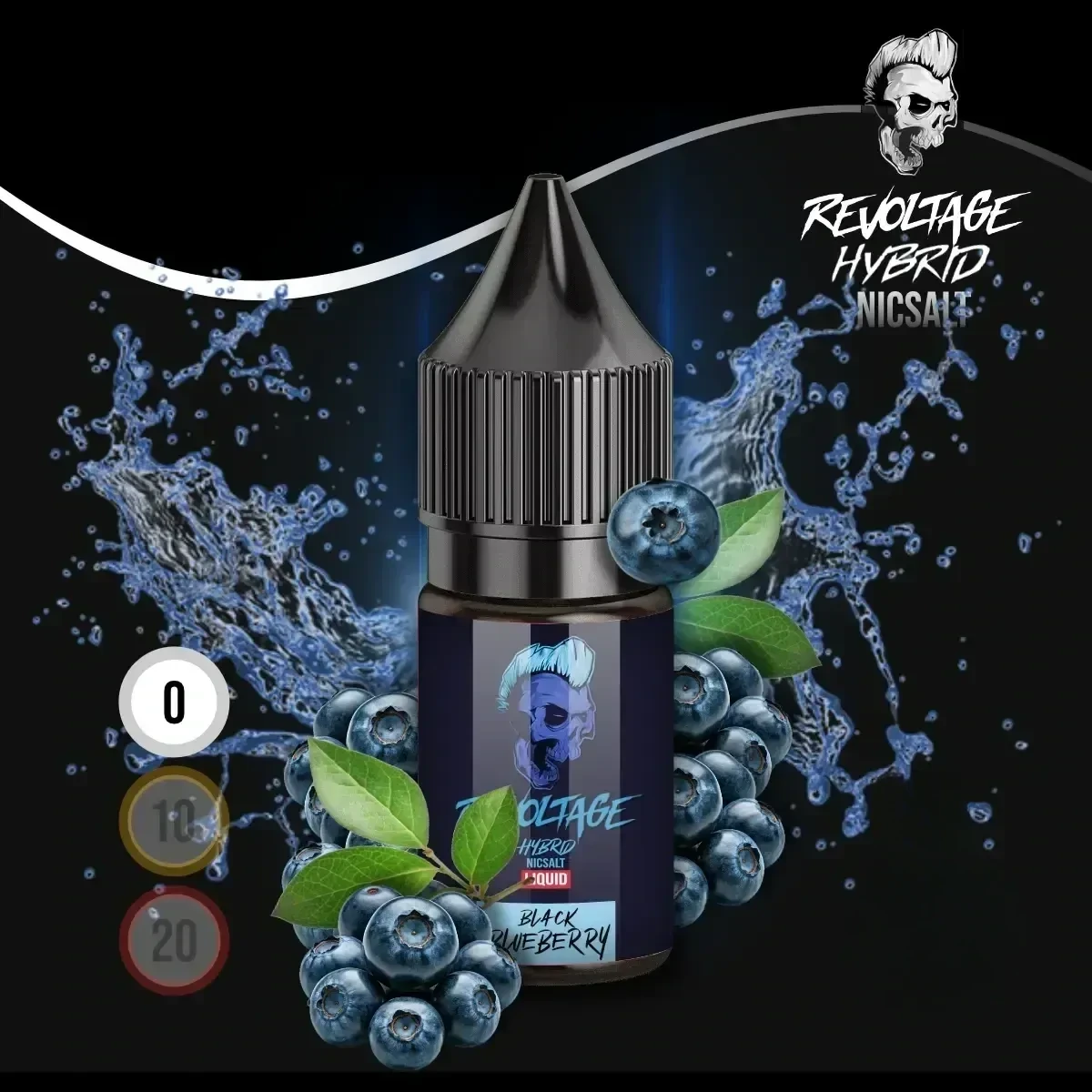 REVOLTAGE Hybrid Nikotinsalz Liquid Black Blueberry - 10 ml