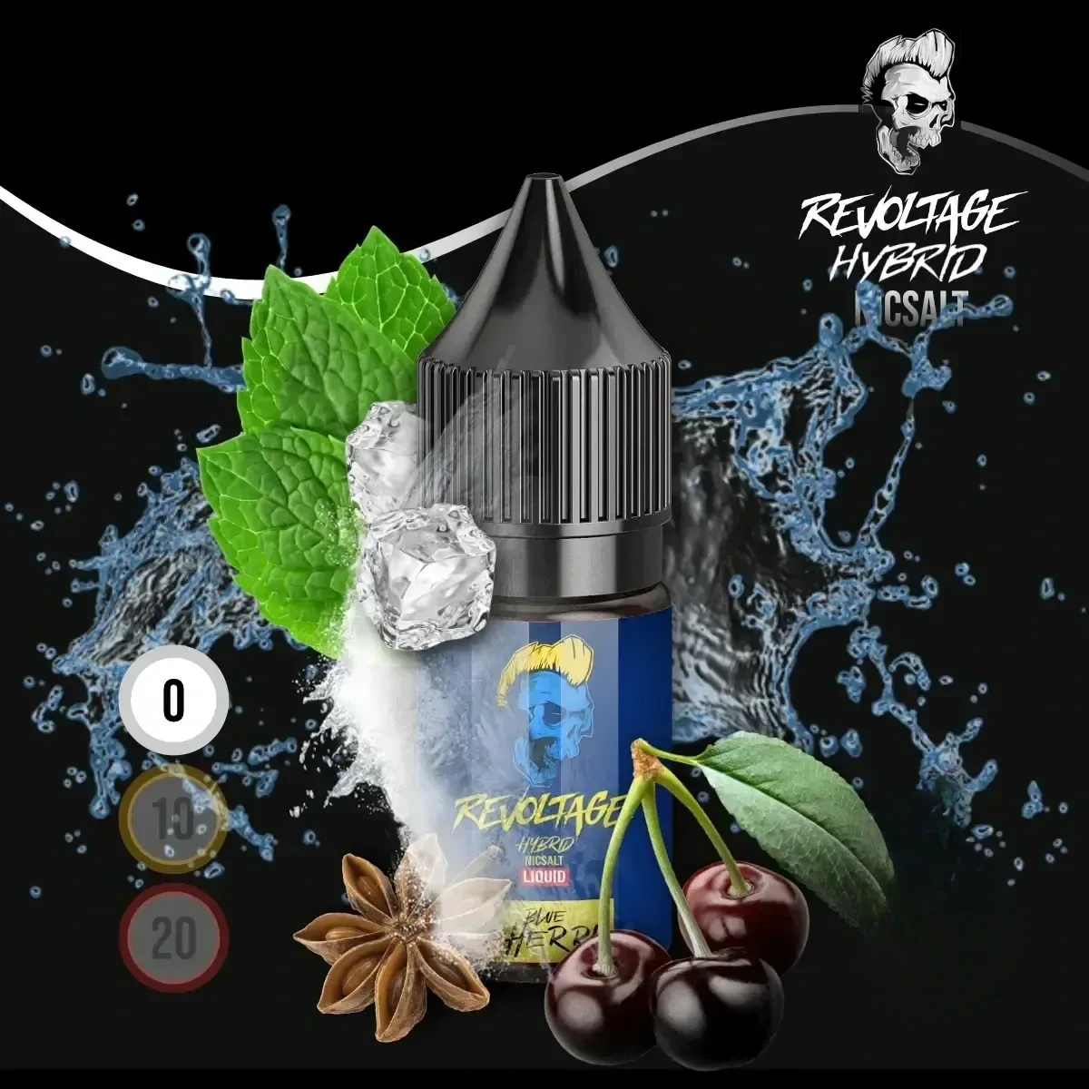 REVOLTAGE Hybrid Nikotinsalz Liquid Blue Cherry - 10 ml