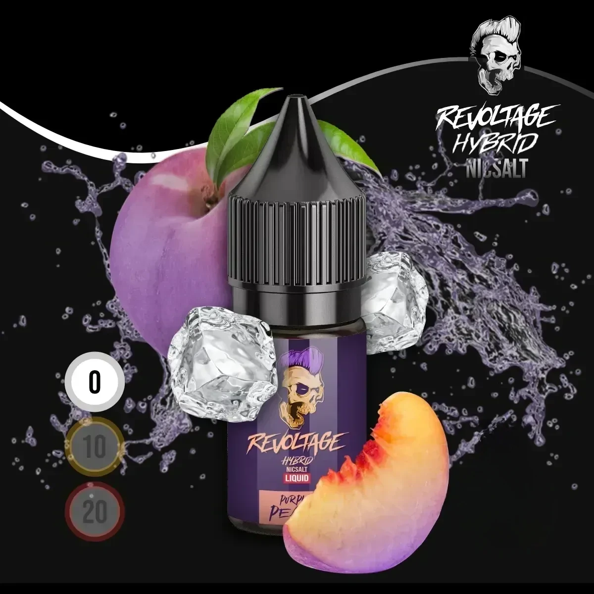 REVOLTAGE Hybrid Nikotinsalz Liquid Purple Peach - 10 ml