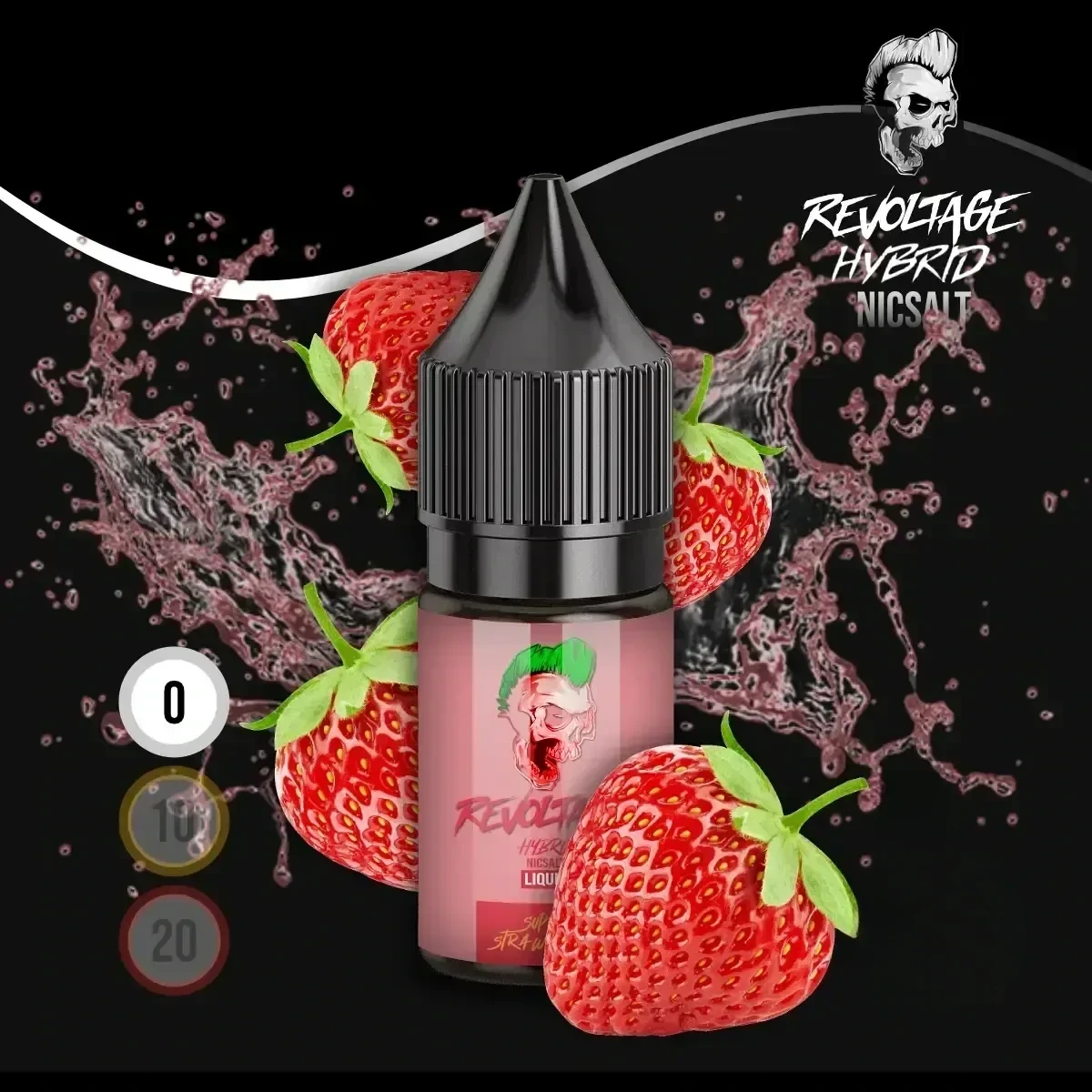 REVOLTAGE Hybrid Nikotinsalz Liquid Super Strawberry - 10 ml