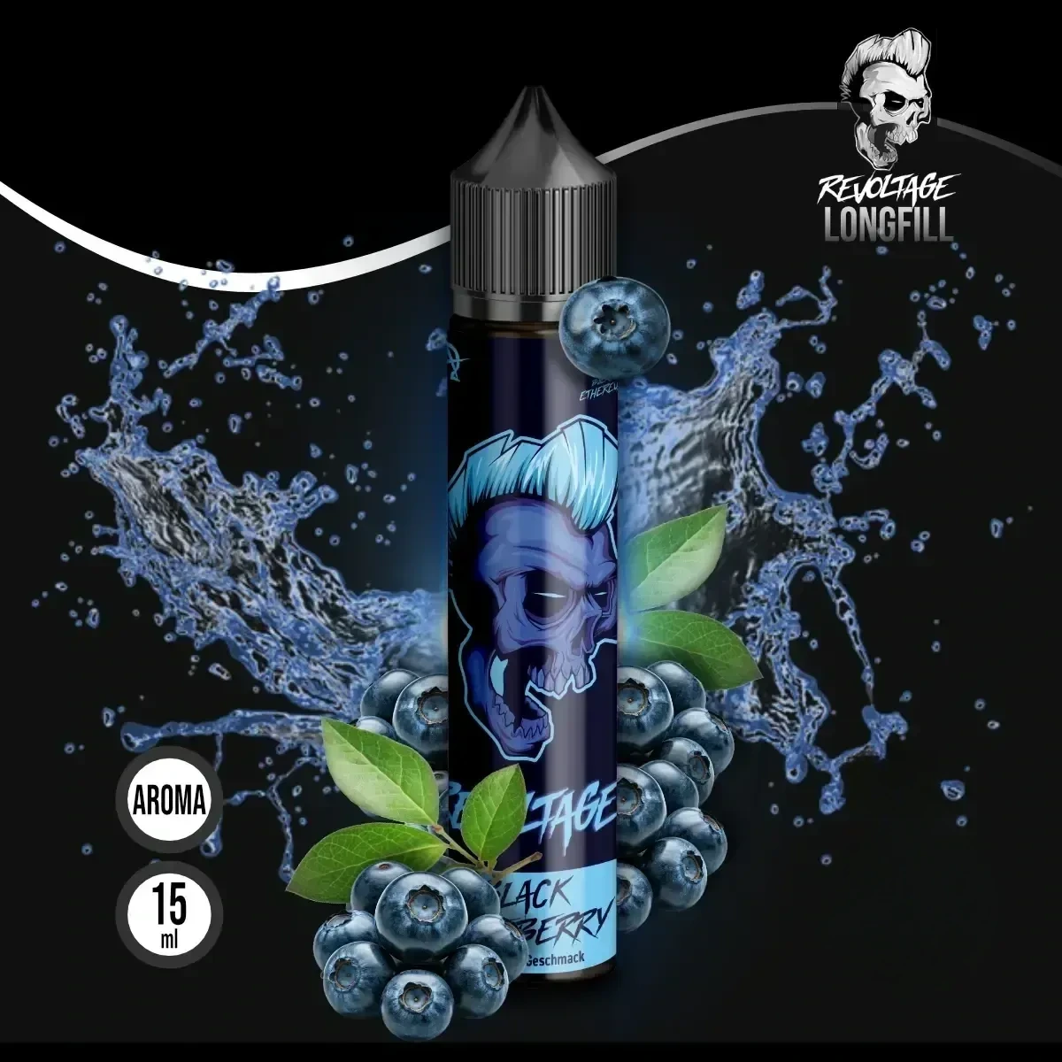 REVOLTAGE Longfill Aroma Black Blueberry - 15 ml