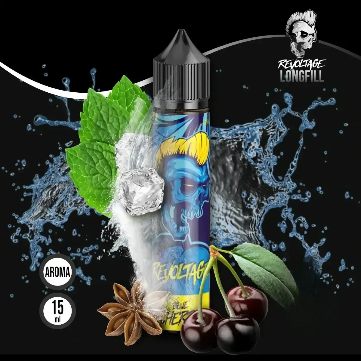 REVOLTAGE Longfill Aroma Blue Cherry - 15 ml