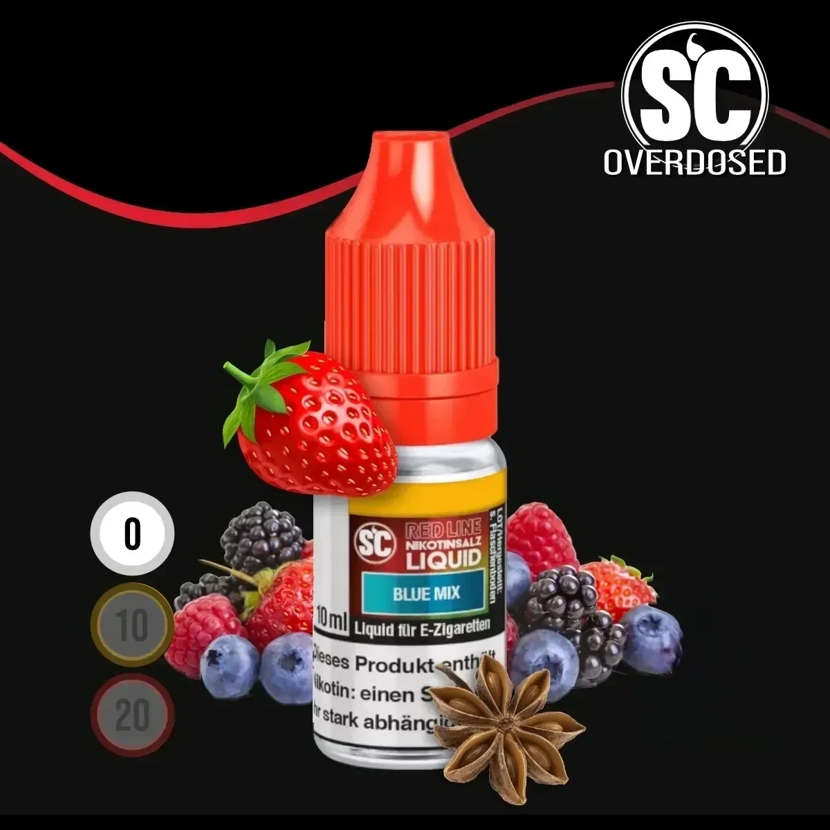 SC Red Line Blue Mix Nikotinsalz Liquid - 10 ml