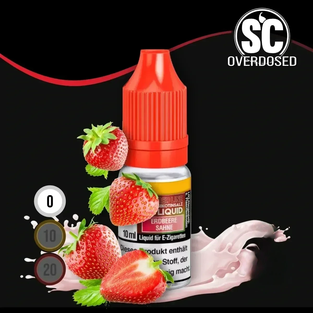 SC Red Line Erdbeere Sahne Nikotinsalz Liquid - 10 ml