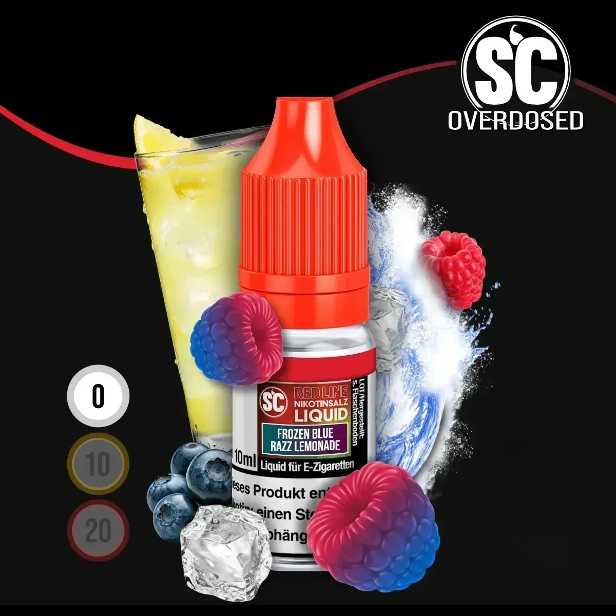 SC Red Line Frozen Blue Razz Lemonade Nikotinsalz Liquid - 10 ml