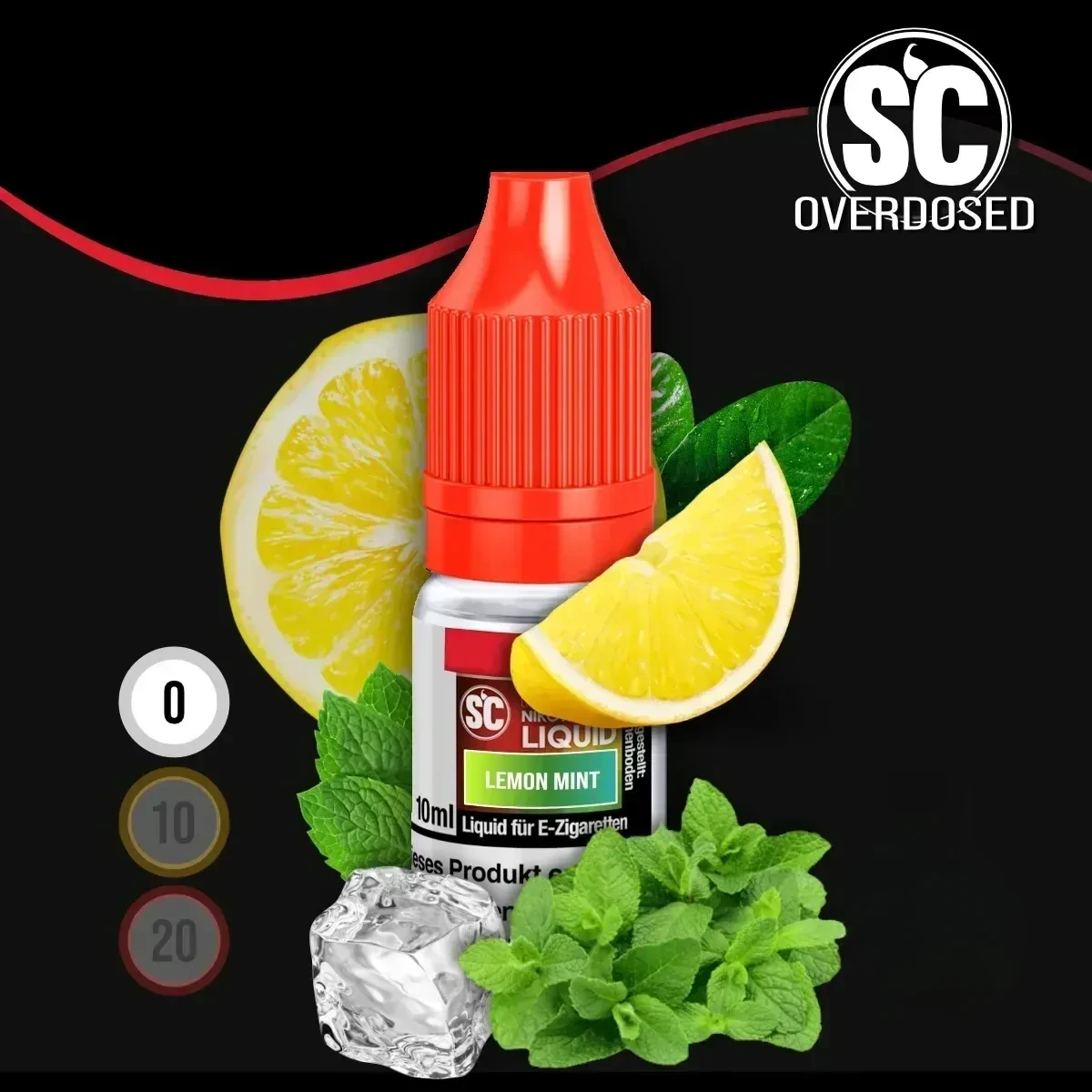 SC Red Line Lemon Mint Nikotinsalz Liquid - 10 ml
