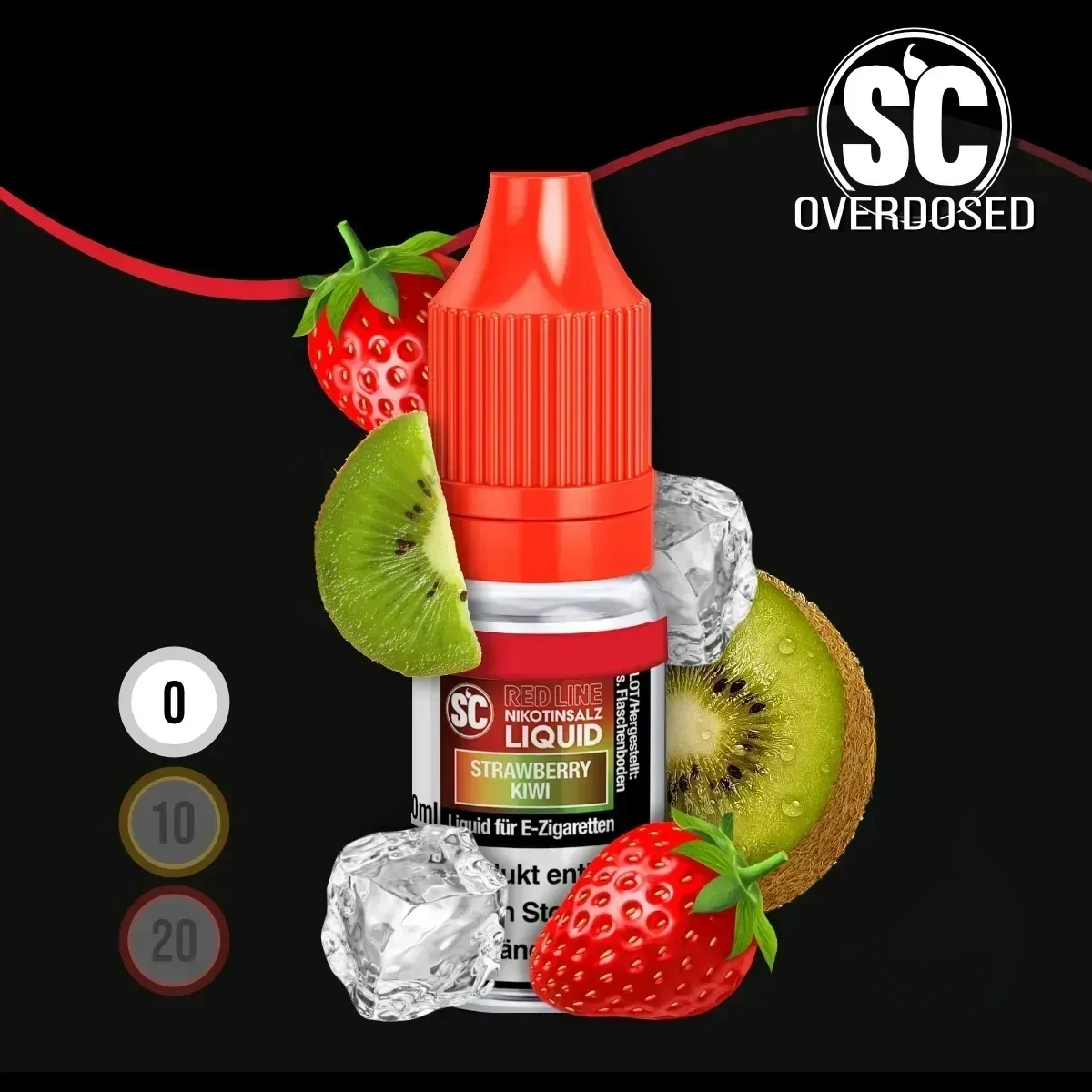 SC Red Line Strawberry Kiwi Nikotinsalz Liquid - 10 ml