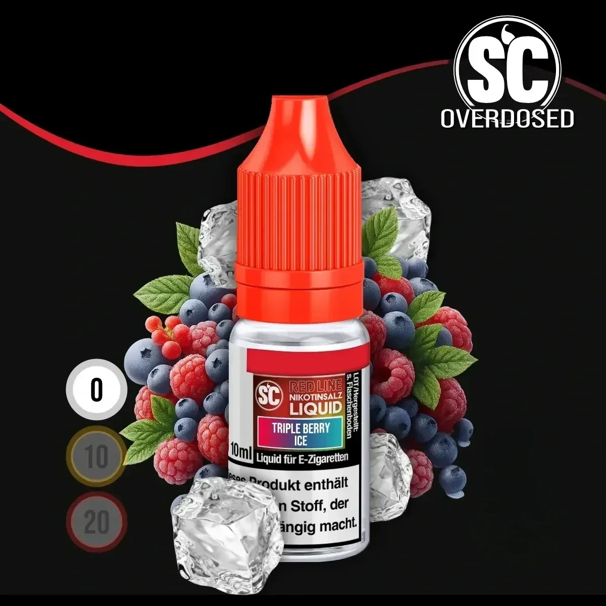 SC Red Line Triple Berry Ice Nikotinsalz Liquid - 10 ml