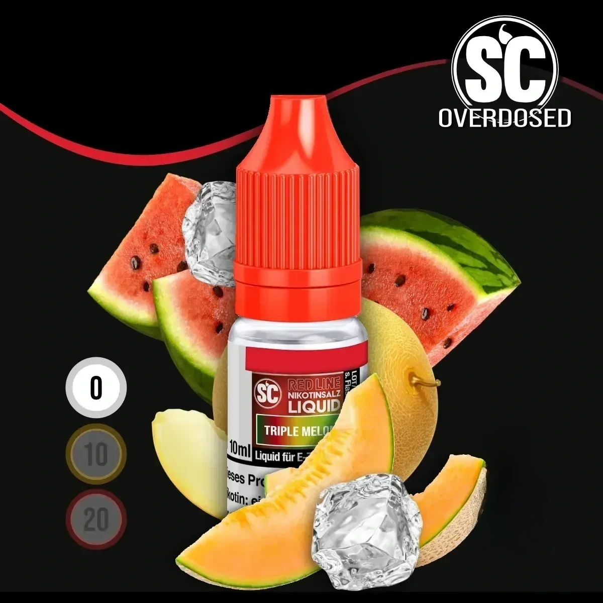 SC Red Line Triple Melon Nikotinsalz Liquid - 10 ml