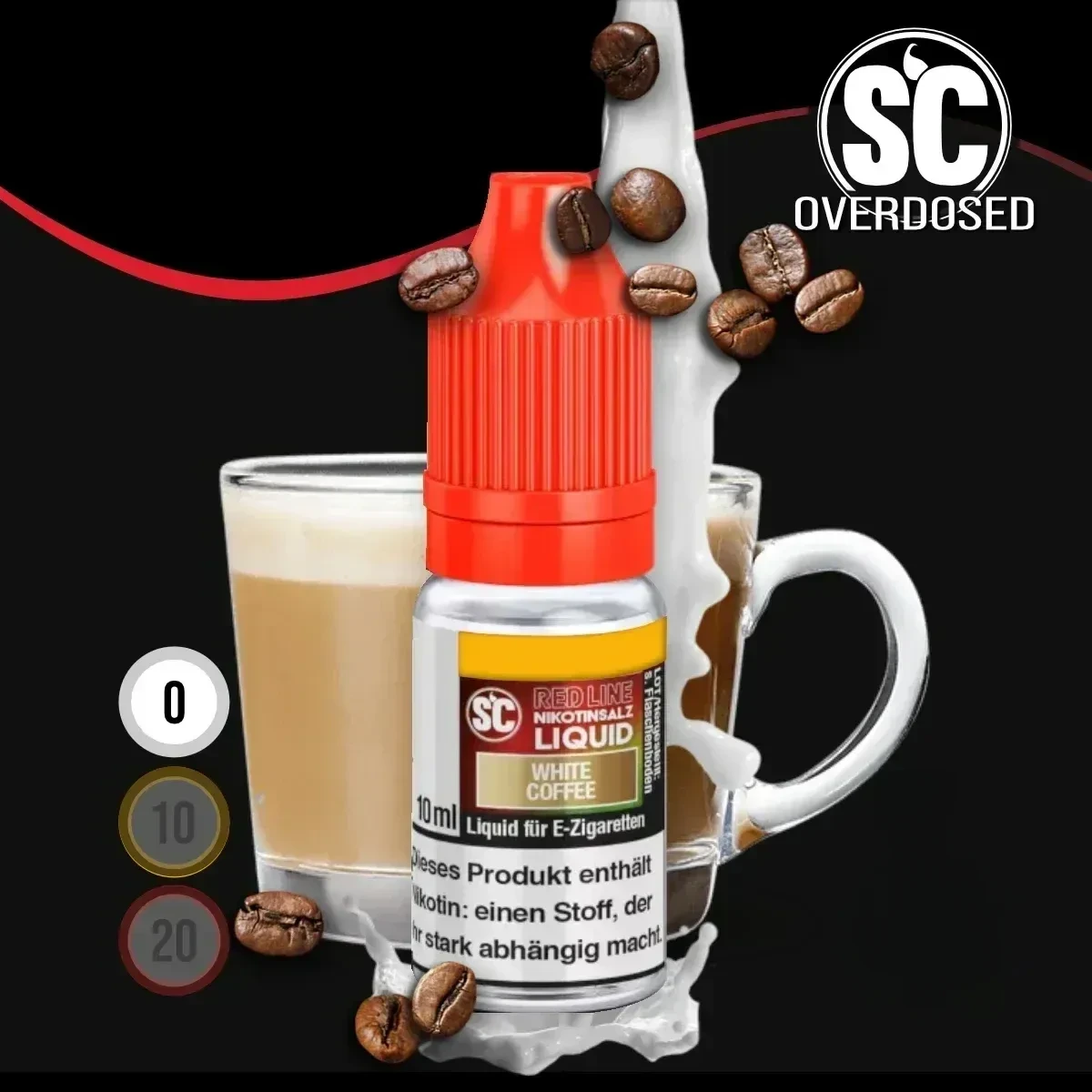 SC Red Line White Coffee Nikotinsalz Liquid - 10 ml
