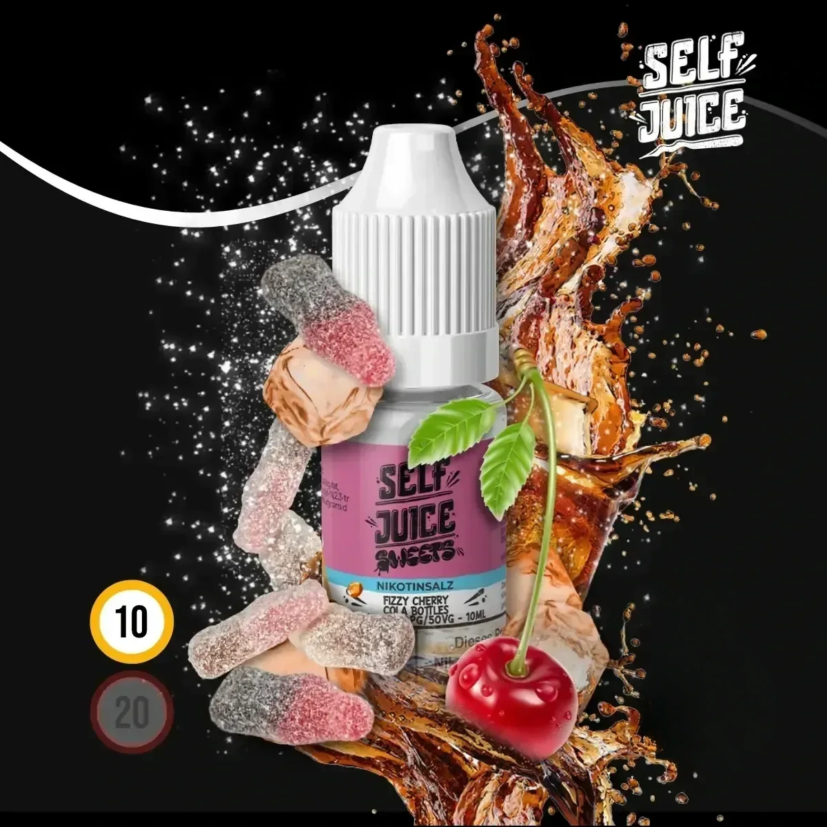 SELF JUICE Fizzy Cherry Cola Nikotinsalz-Liquid - 10 ml