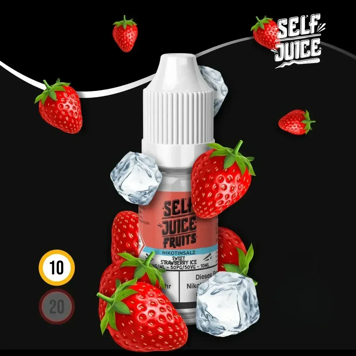 SELF JUICE Sweet Strawberry Ice Nikotinsalz-Liquid - 10 ml