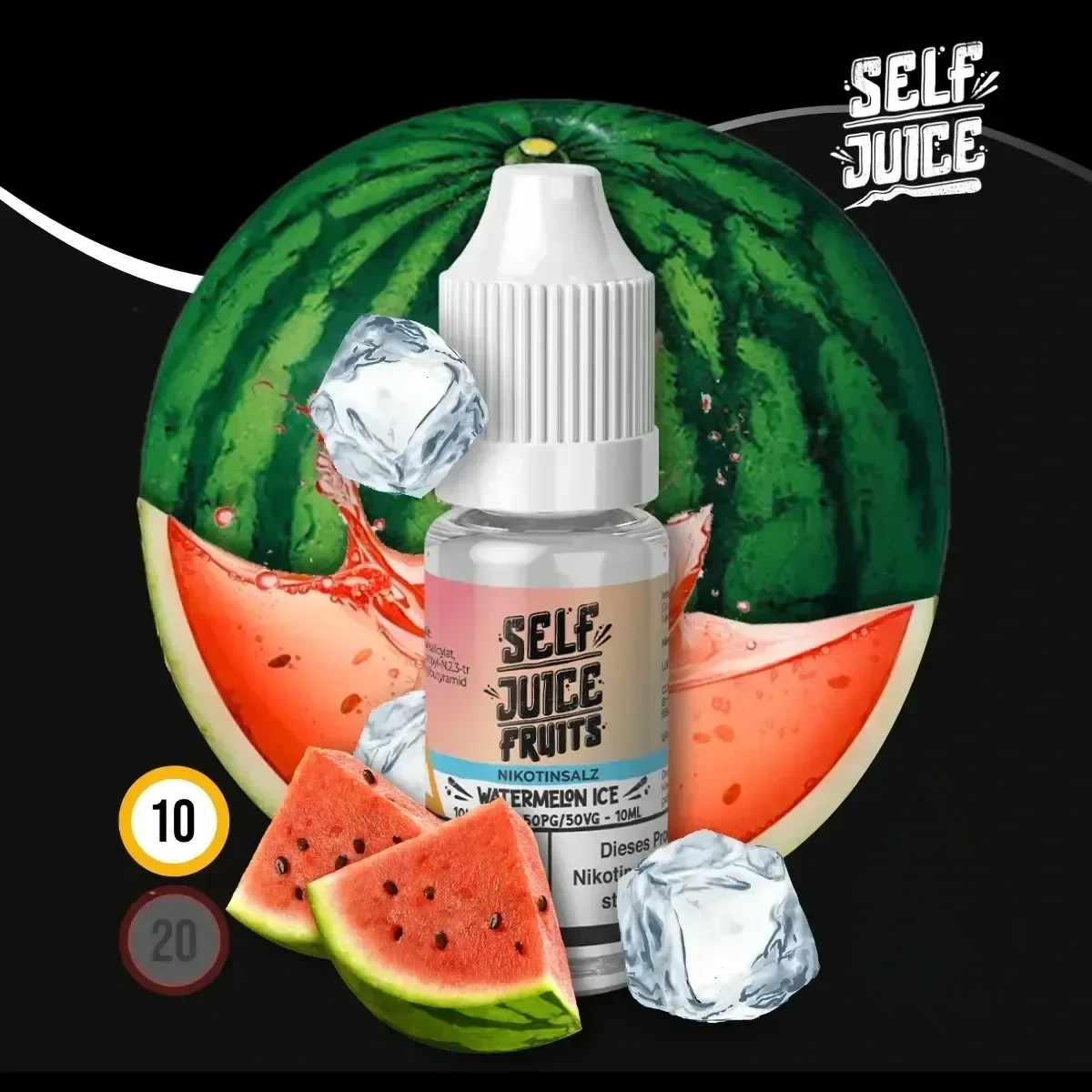 SELF JUICE Watermelon Ice Nikotinsalz-Liquid - 10 ml