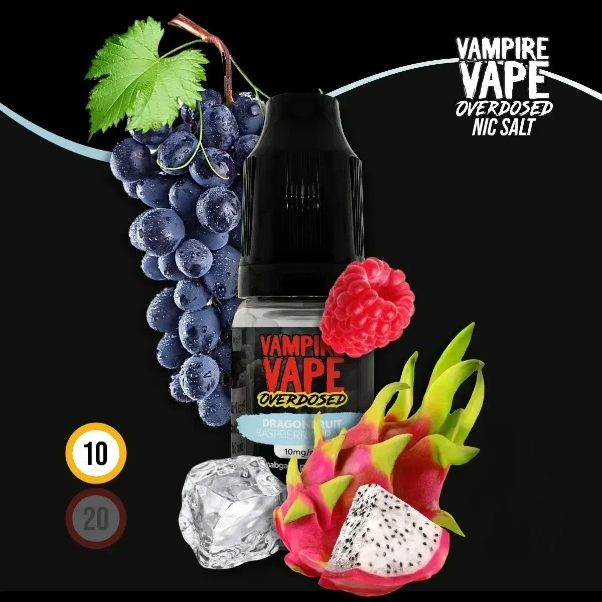 VAMPIRE VAPE Overdosed Dragonfruit Raspberry Grape Nikotinsalz Liquid - 10 ml