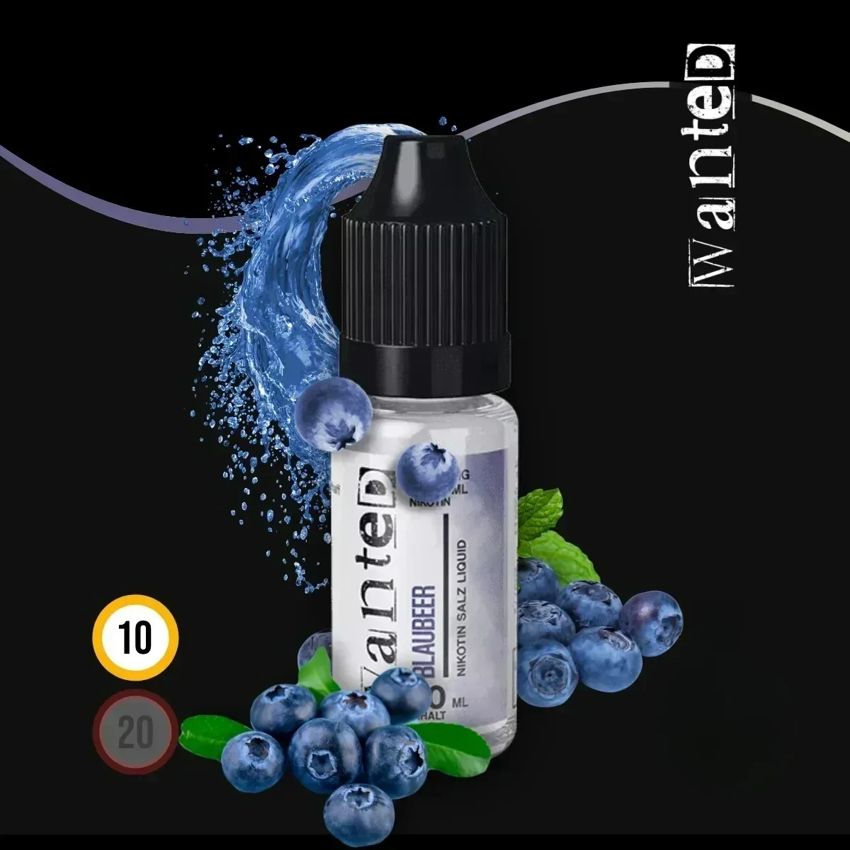 WANTED Overdosed Blaubeer Nikotinsalz-Liquid - 10 ml