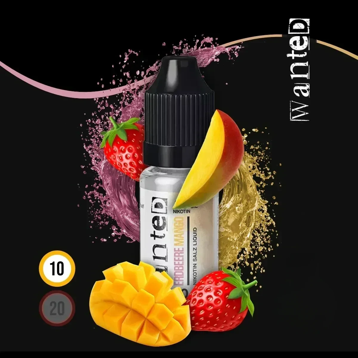 WANTED Overdosed Erdbeere Mango Nikotinsalz-Liquid - 10 ml