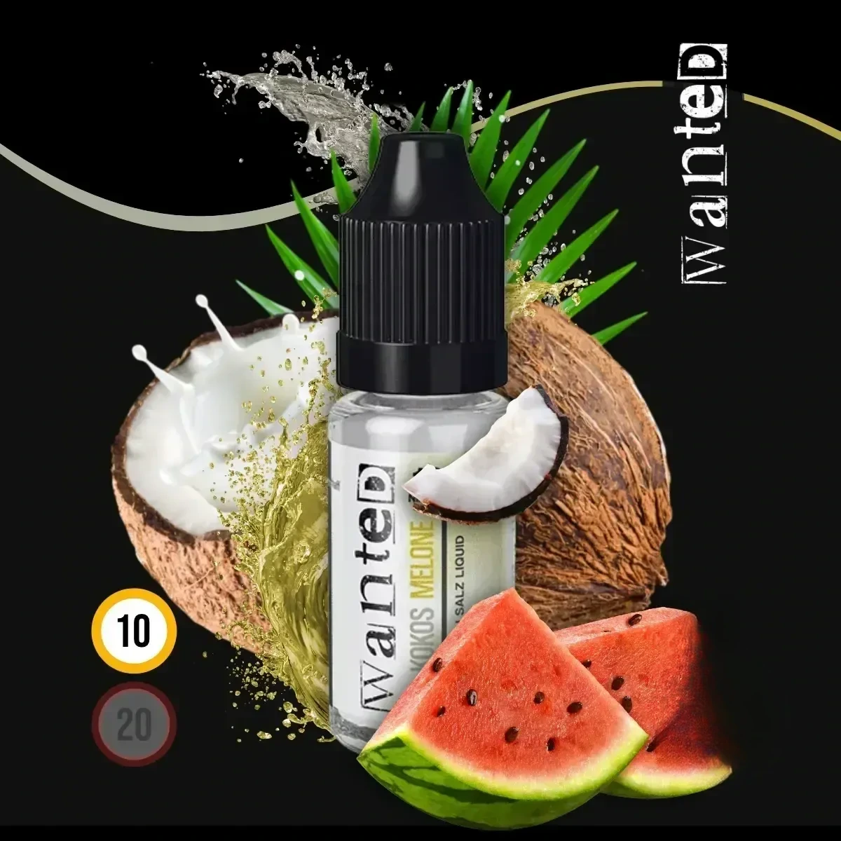 WANTED Overdosed Kokos Melone Nikotinsalz-Liquid - 10 ml