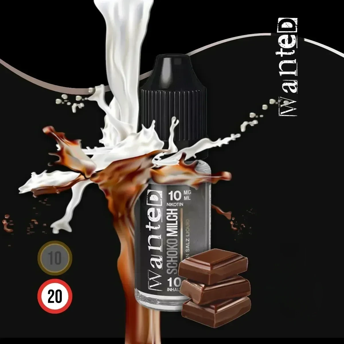 WANTED Overdosed Schokomilch Nikotinsalz-Liquid - 10 ml