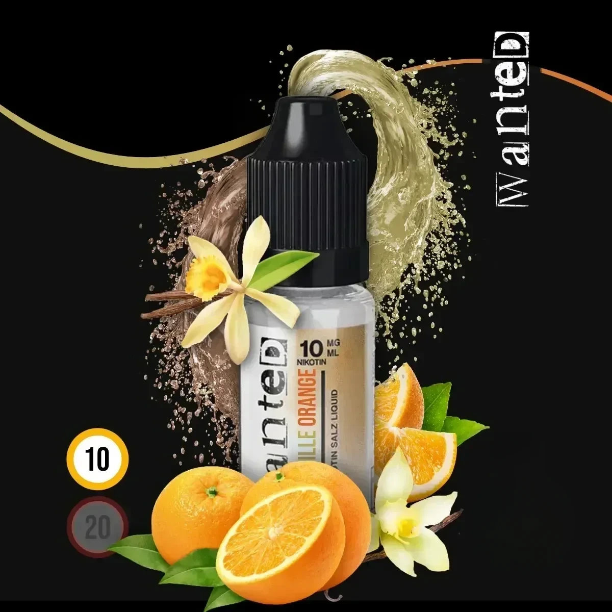 WANTED Overdosed Vanille Orange Nikotinsalz-Liquid - 10 ml