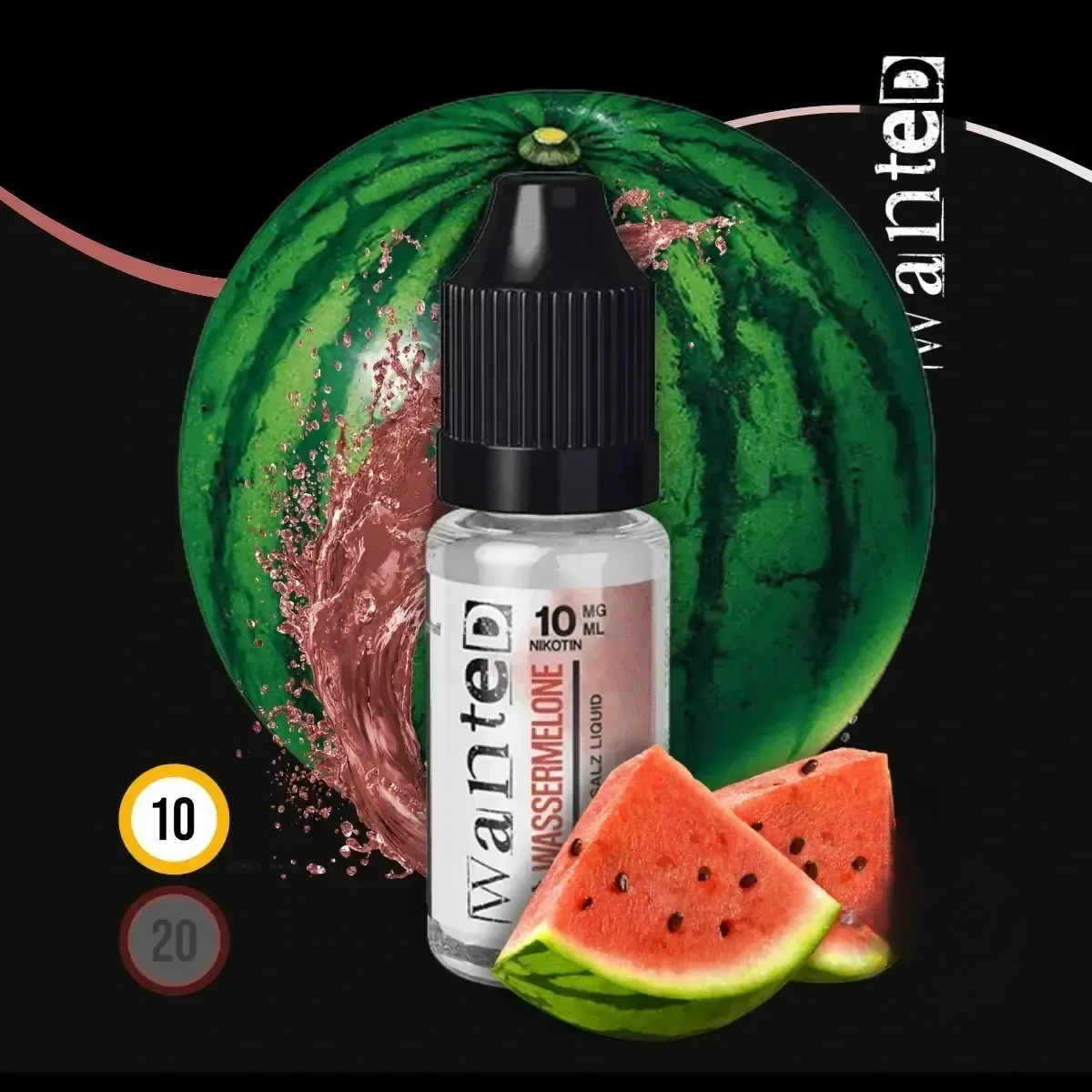WANTED Overdosed Wassermelone Nikotinsalz-Liquid - 10 ml