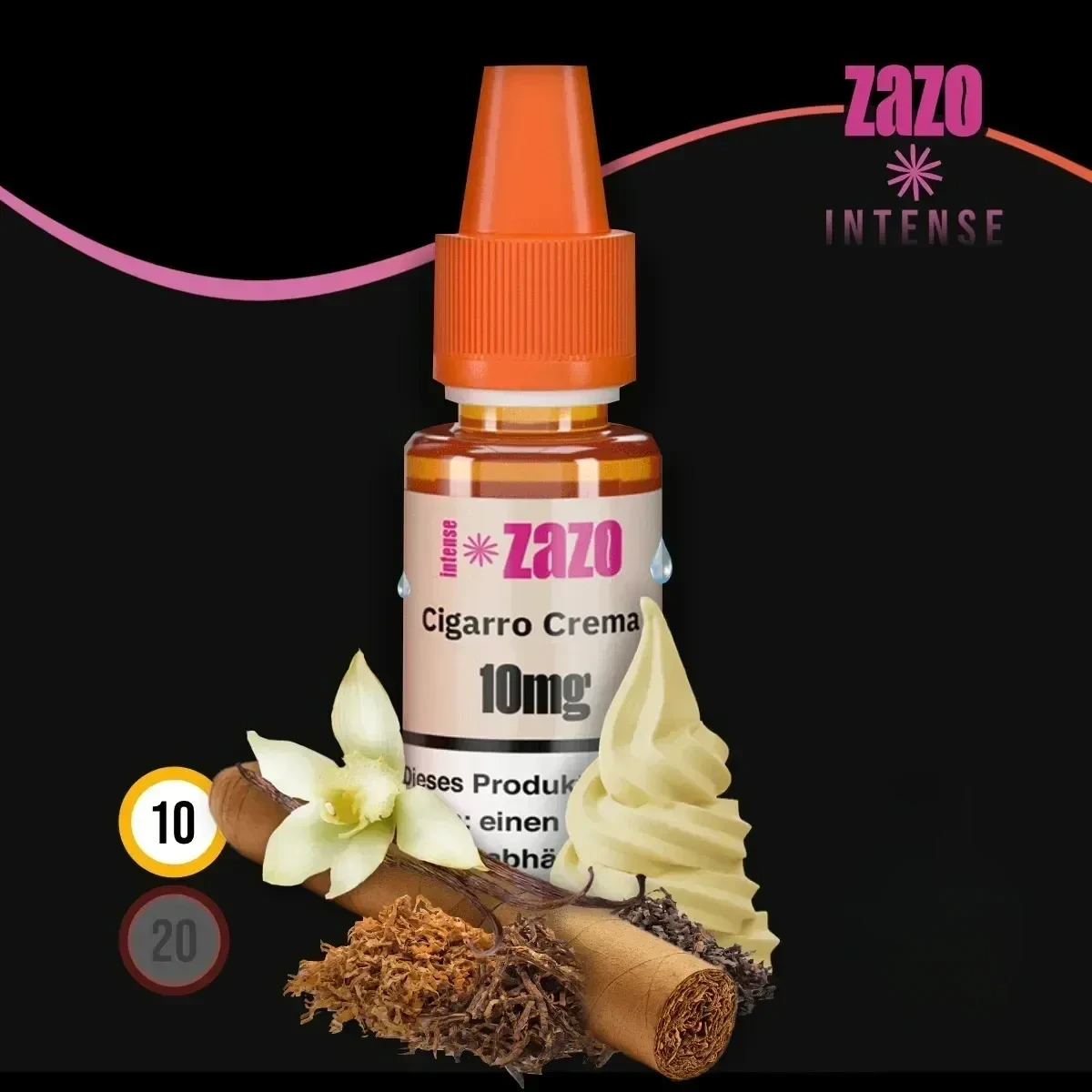 ZAZO INTENSE Cigarro Crema Nikotinsalz Liquid - 10 ml