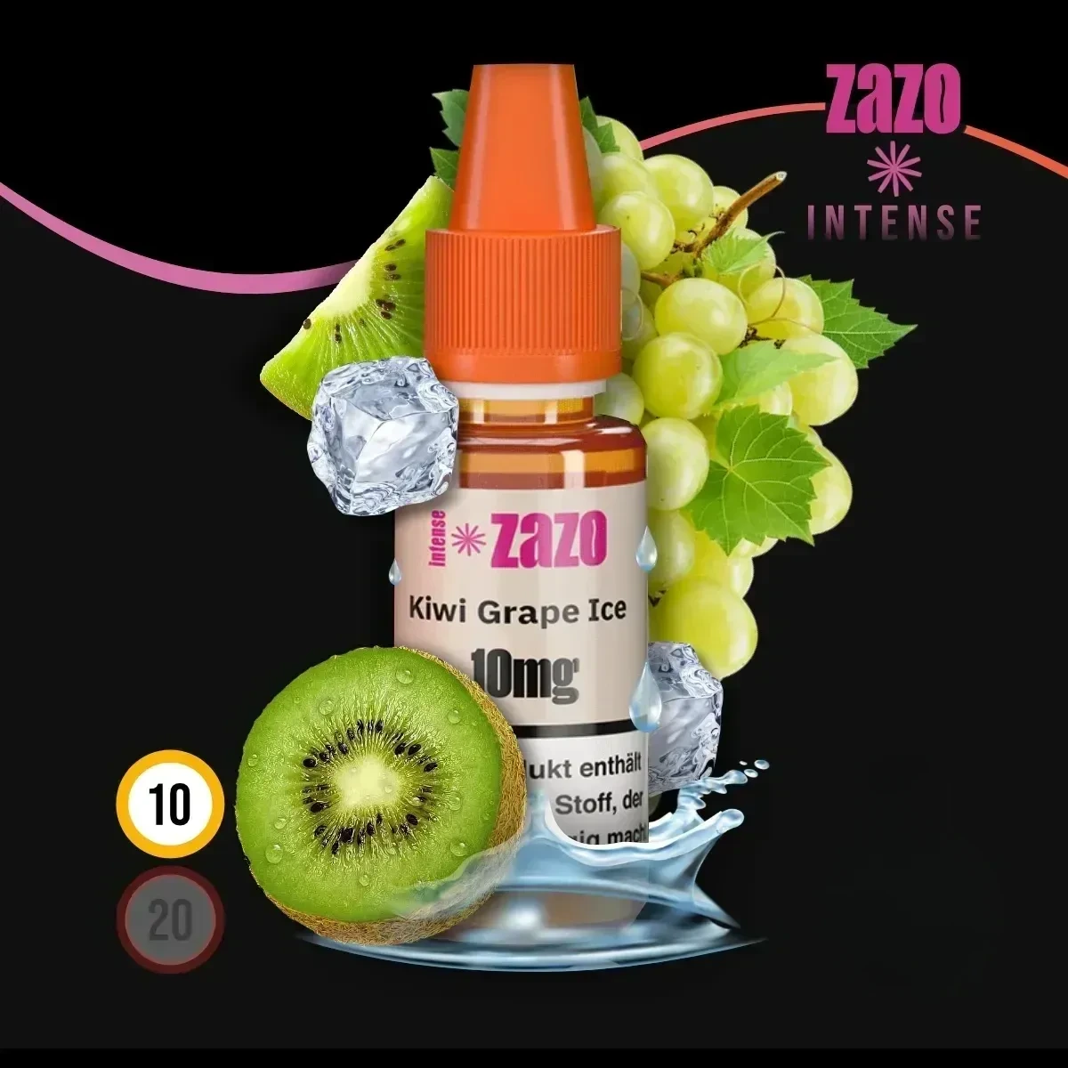 ZAZO INTENSE Kiwi Grape Ice Nikotinsalz Liquid - 10 ml