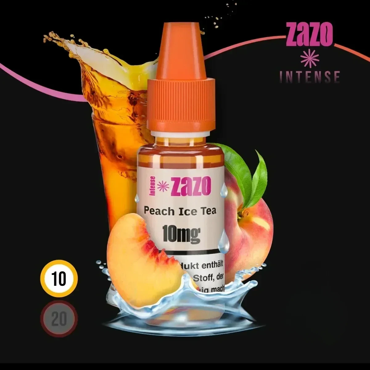 ZAZO INTENSE Peach Ice Tea Nikotinsalz Liquid - 10 ml
